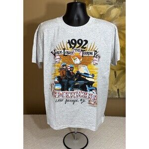 Vtg 1992 Worlds Largest Touring Rally Lake George NY Single Stitch USA Made L